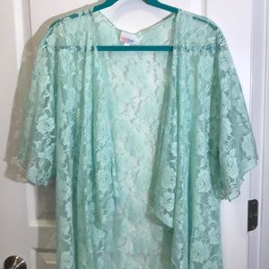 Lace kimono with fringe - Boho style size L